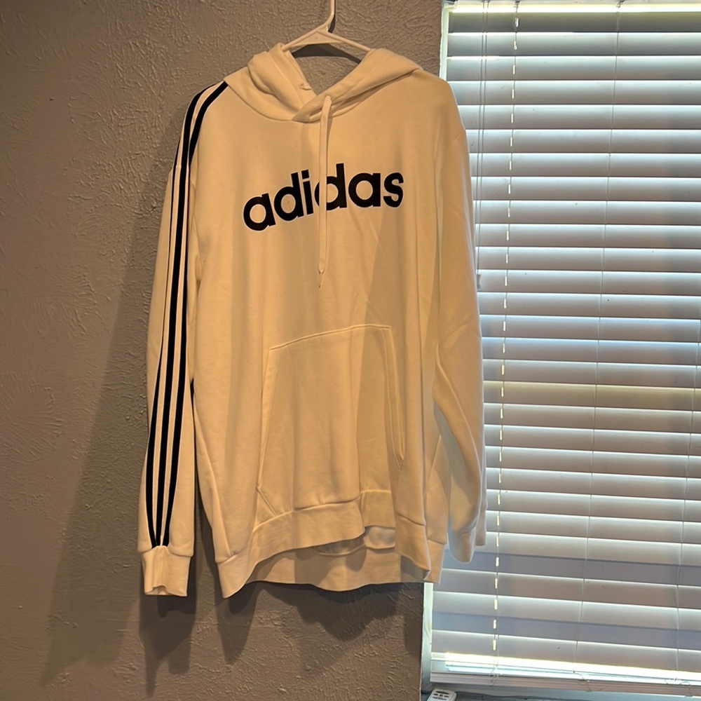 White Adidas Hoodie